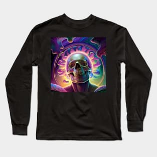 Shroom Surreal Skull Journey 28 Long Sleeve T-Shirt